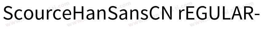 ScourceHanSansCN rEGULAR字体转换